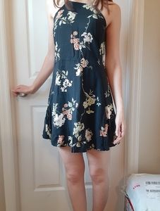 Brandy Melville Abigal Black floral Dress